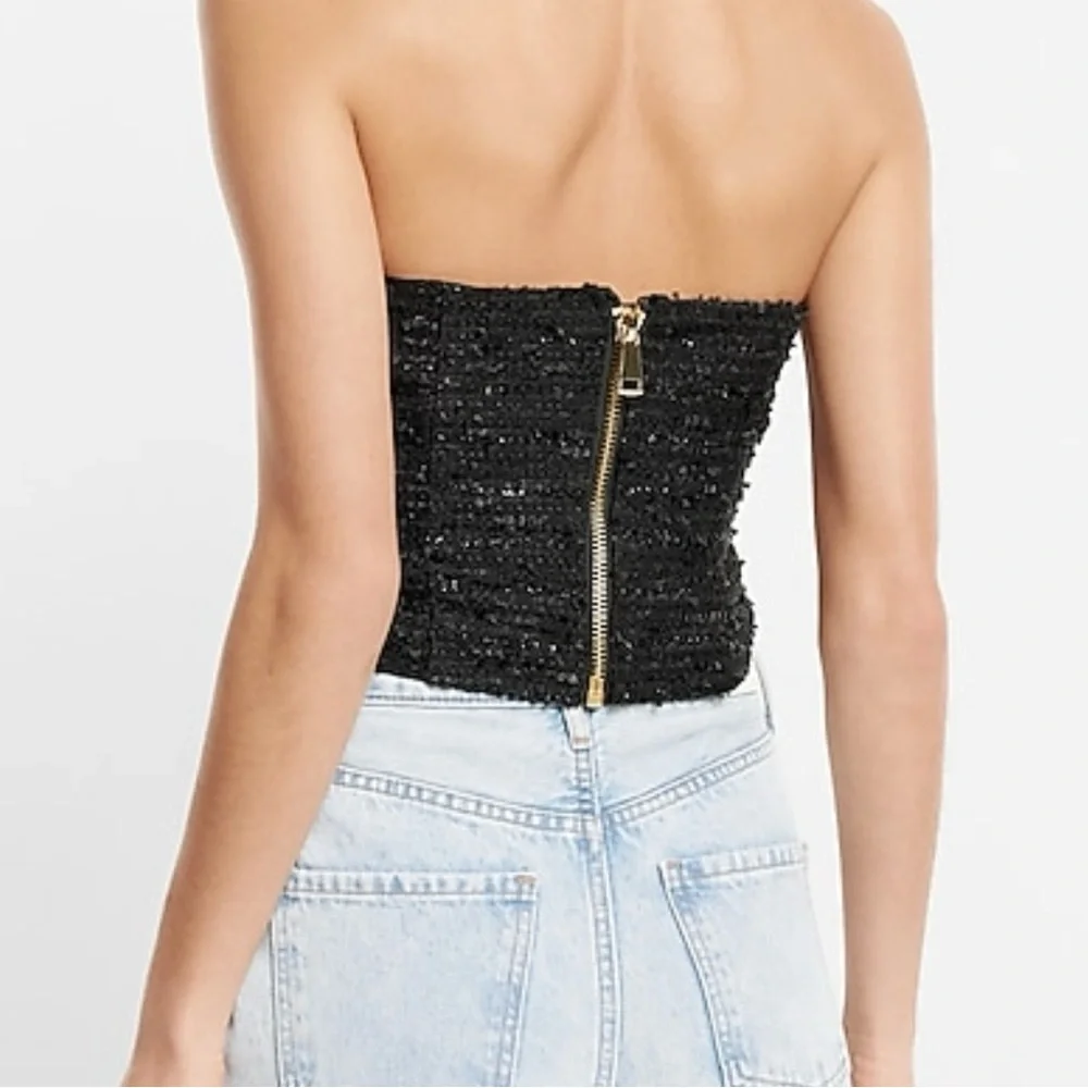 Tweed Sweetheart Neckline Corset
Tube Top - Picture 2 of 5